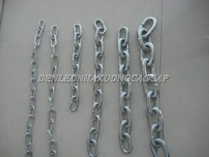 Dây xích mạ kẽm là loại xích treo đèn dùng cho nhà xưởng phổ biến nhất