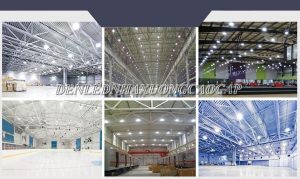 Xác định cách treo và chọn vị trí treo đèn để chọn cách treo đèn nhà xưởng