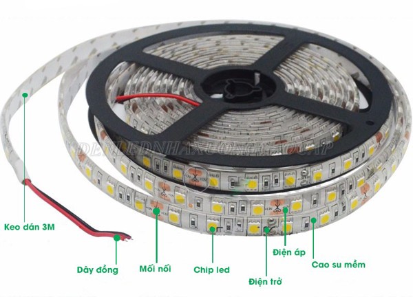 Cấu tạo đèn LED dây dán