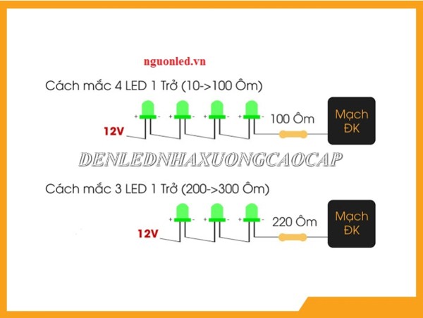 Sơ đồ về mạch LED nguồn 12V